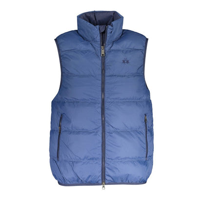 La Martina Blue Polyamide Men Jacket