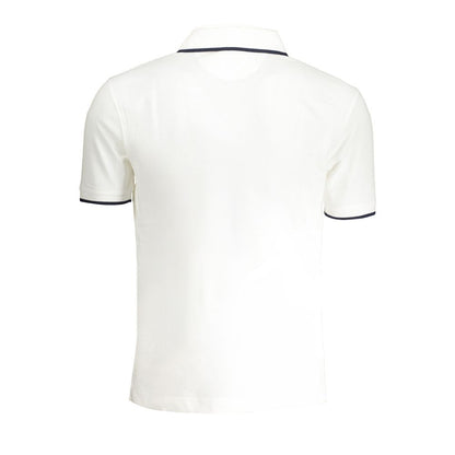 La Martina White Cotton Men Polo Shirt