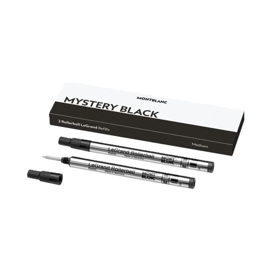 MONTBLANC Mod.  MISTERY BLACK - REFILLS  ROLLER BALL PEN - MEDIUM - 2PCS FASHION ACCESSORIES MONTBLANC