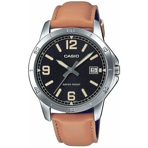 CASIO COLLECTION Mod. CASUAL DATE,  LEATHER - BLACK