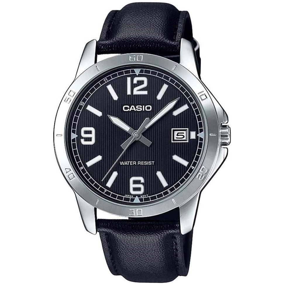 CASIO COLLECTION Mod. CASUAL DATE. LEATHER - BLACK
