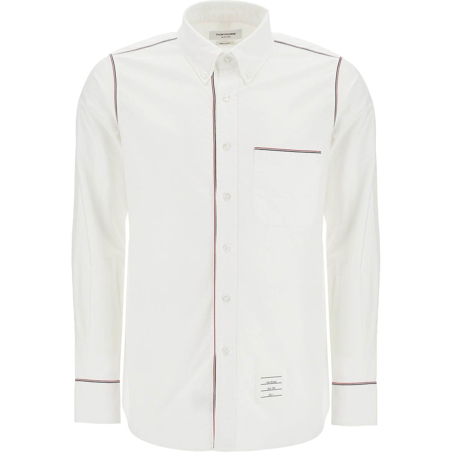 Thom Browne button-down shirt with gros-grain trim Shirts Thom Browne