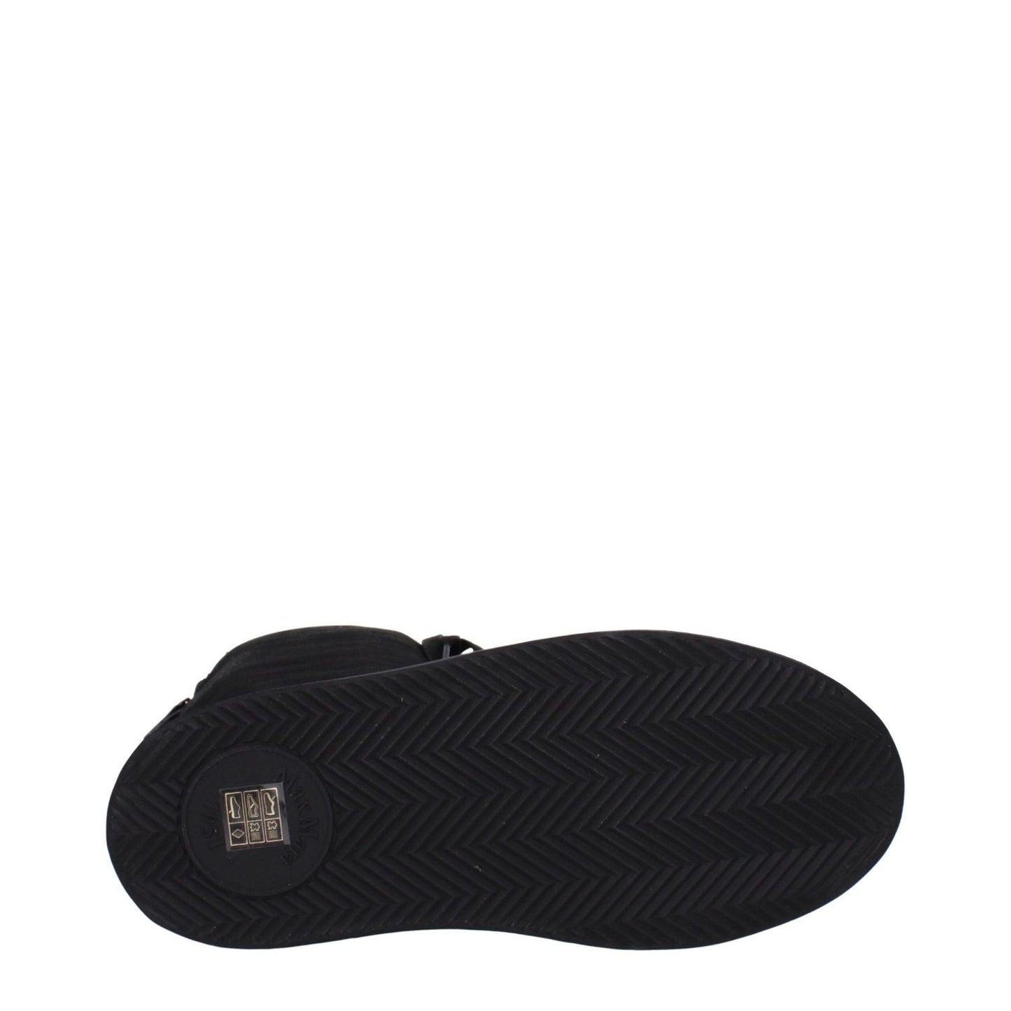 Max Mara Black Fabric Lace-Up Boots