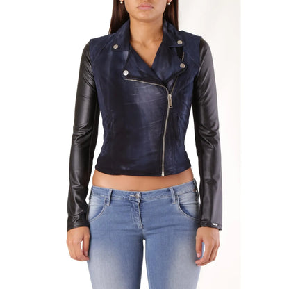 Met Blue Cotton Biker Jacket 1728,67400106144,Biker Jackets - Jackets & Coats - Clothing,Blue,Clothing,Jackets & Coats - Clothing,Met,New with tags,S,Women
