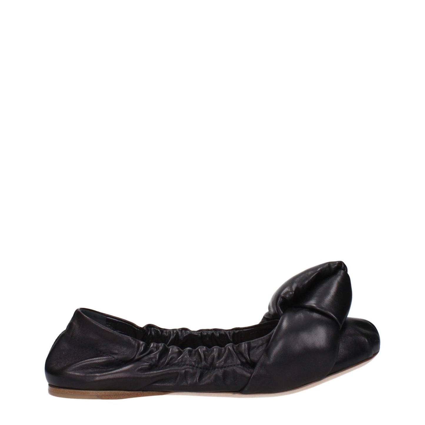 Miu Miu Black Leather Ballet Flats