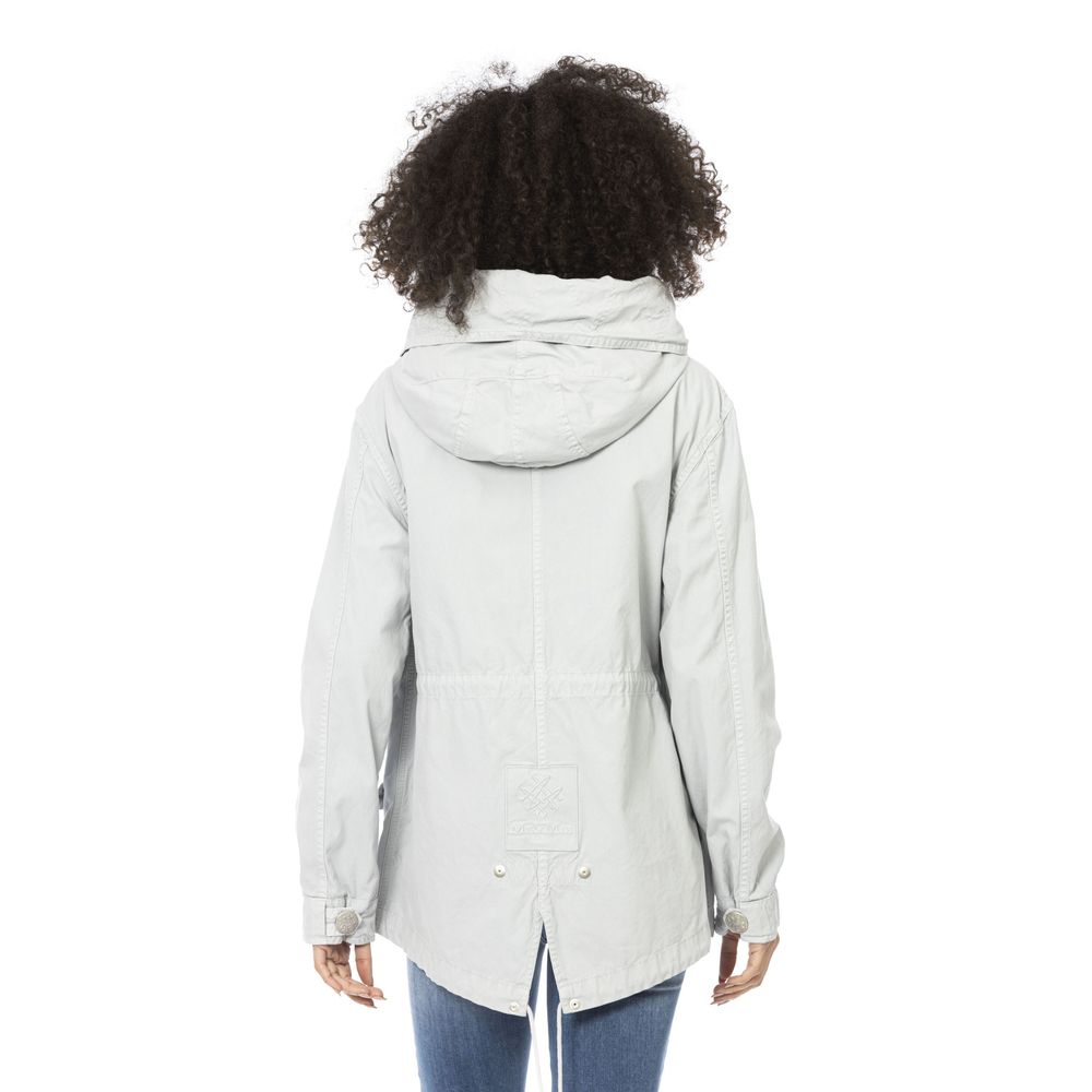 Mr&Mrs Italy Silver Cotton Women Parka Jacket