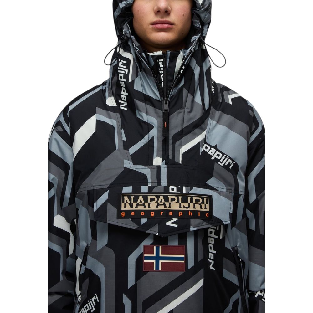 Napapijri Bicolor Recycled Polyester Shell Jacket 1728,71956299936,Bicolor,Clothing,IT42 | XS,Jackets & Coats - Clothing,Men,Napapijri,New with tags,Shell Jackets - Jackets & Coats - Clothing
