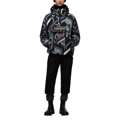 Napapijri Bicolor Recycled Polyester Shell Jacket 1728,71956299936,Bicolor,Clothing,IT42 | XS,Jackets & Coats - Clothing,Men,Napapijri,New with tags,Shell Jackets - Jackets & Coats - Clothing