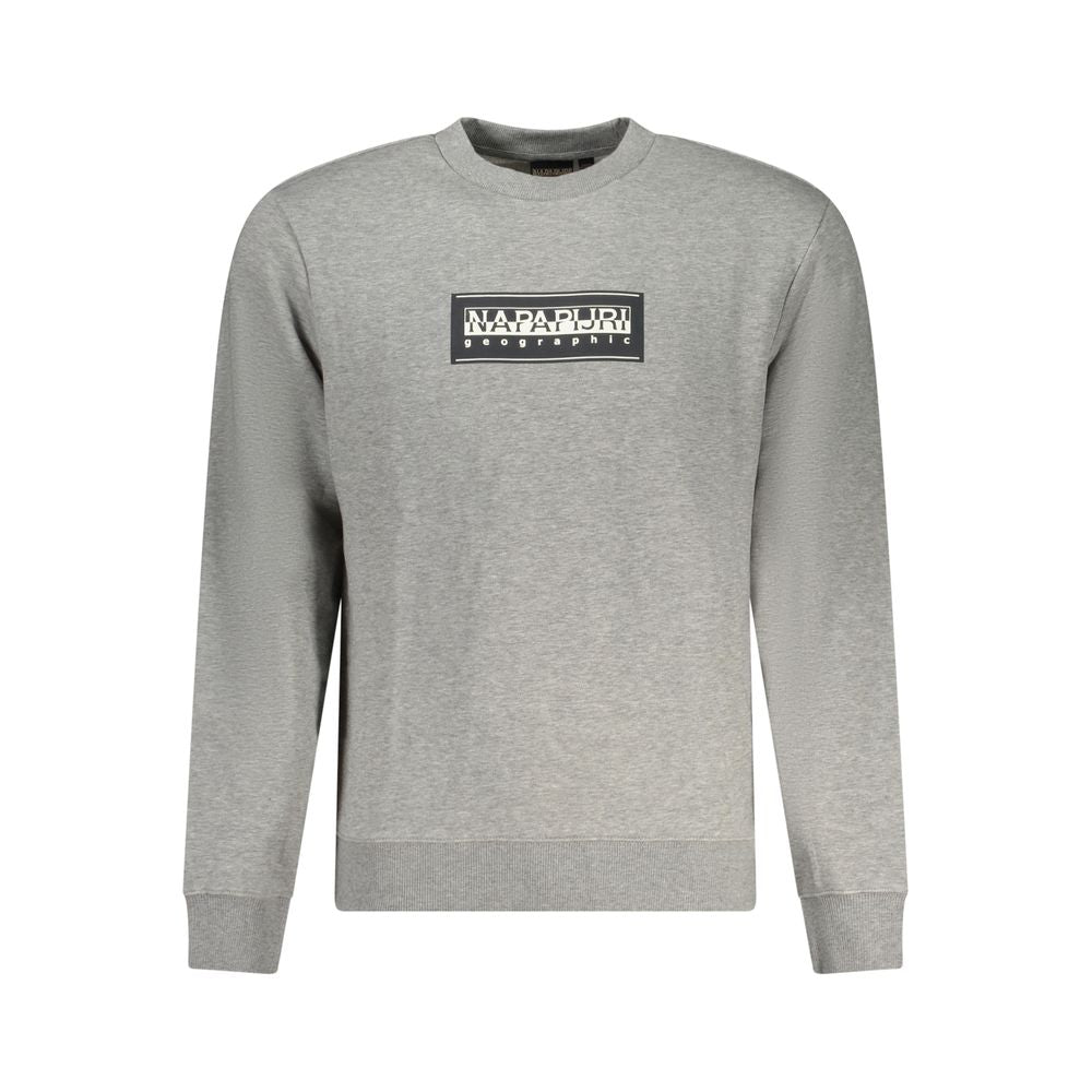 Napapijri Gray Cotton Men Sweatshirt