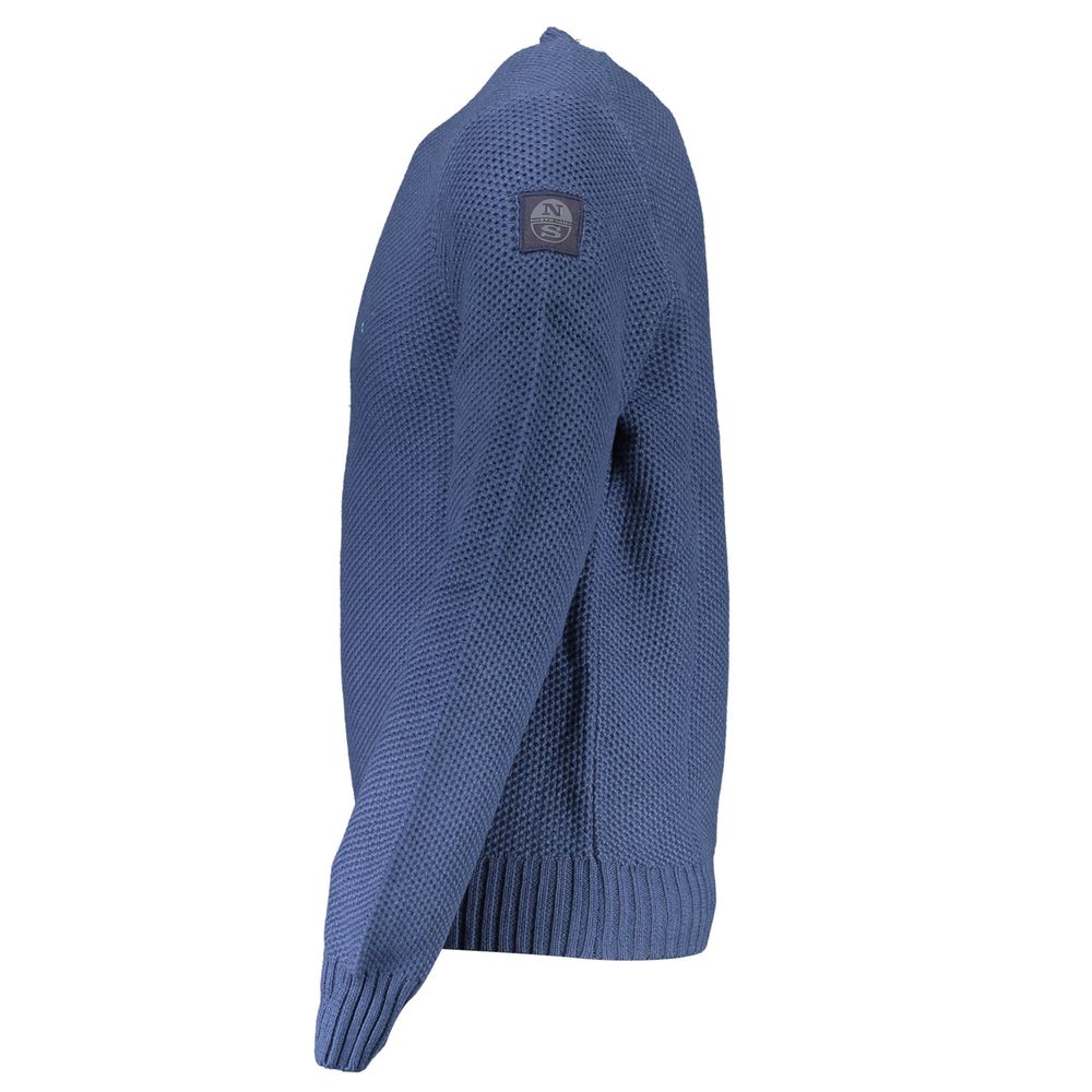 North Sails Blue Cotton Men Sweater