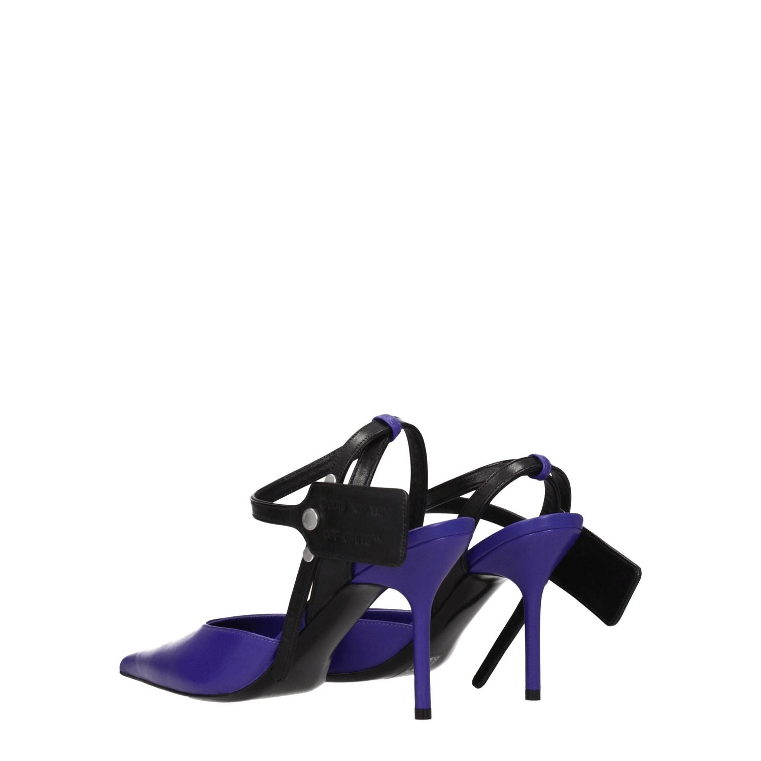 Off-White Purple Leather Pumps