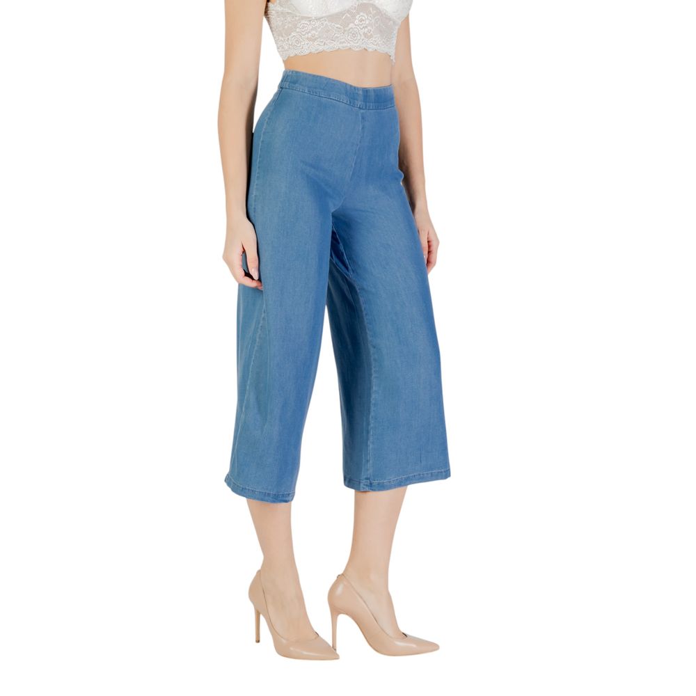 Only Blue Lyocell Cropped Pants