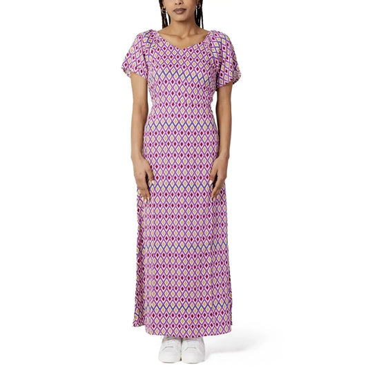 Only Multicolor Viscose Casual Dress 1728,67400106144,Casual - Dresses - Clothing,Clothing,Dresses - Clothing,Long - Dresses - Clothing,Multicolor,New with tags,Only,Pattern - Dresses - Clothing,S,Women