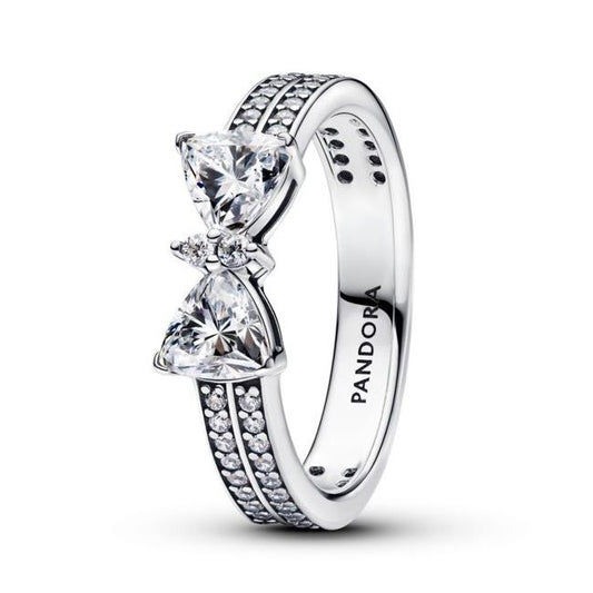 PANDORA JEWELRY Mod. SPARKLING BOW DOUBLE-ROW RING Jewel,JEWELRY,Lady