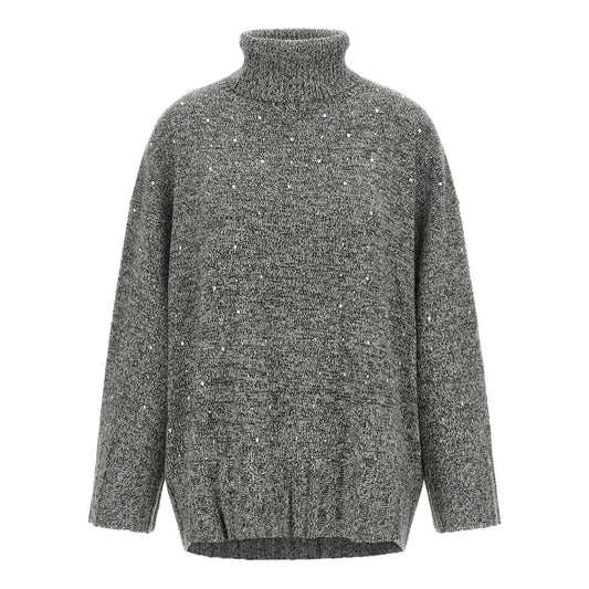 PINKO Gray Polyester Cardigan