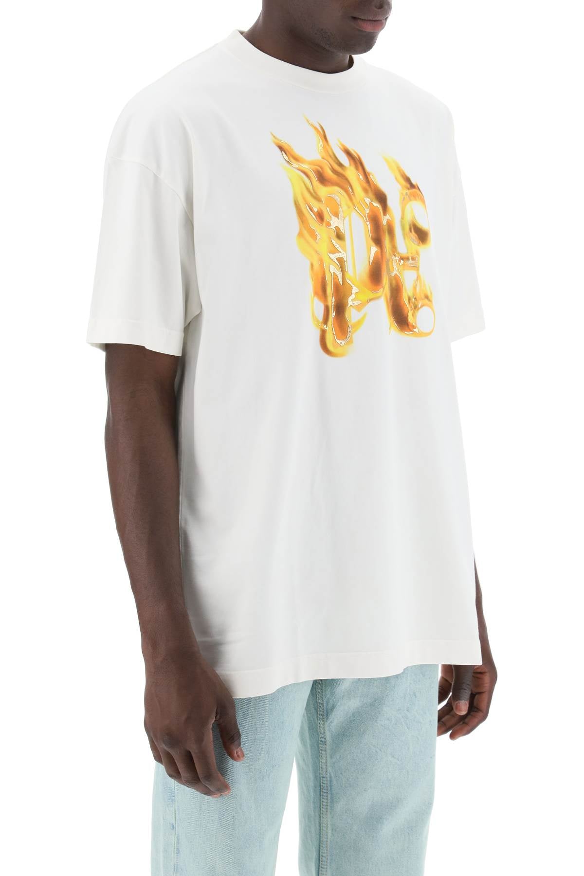 Palm Angels "burning monogram t Topwear Palm Angels