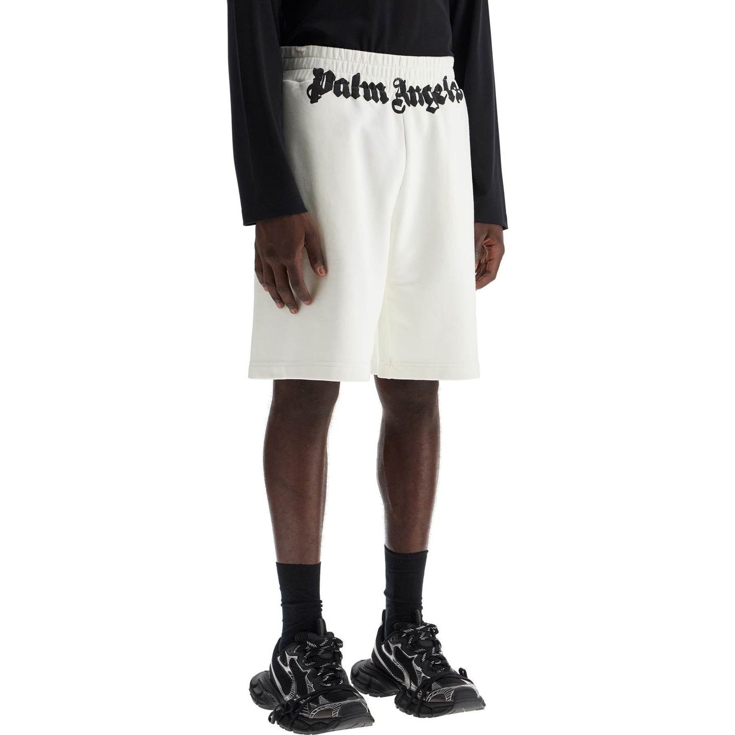 Palm Angels sporty bermuda shorts with logo print Short trousers Palm Angels