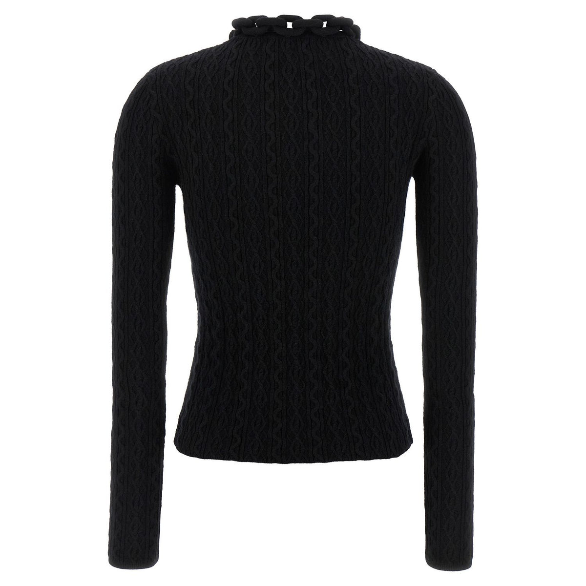 Paco Rabanne Black Wool Cardigan
