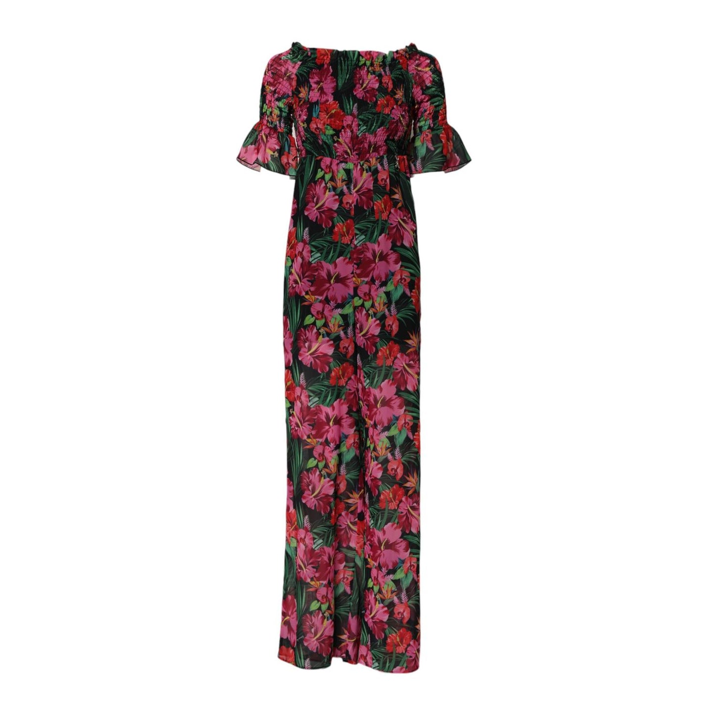 Patrizia Pepe Multicolor Floral Print Overall Jumpsuit Dress