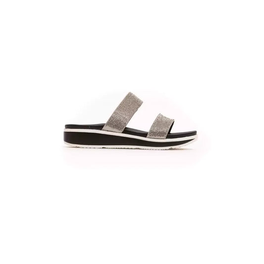 Péché Originel Silver Textile Women Sandal