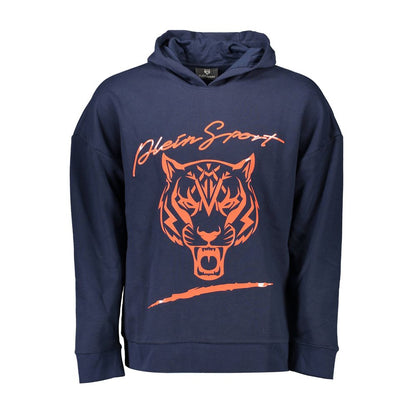 Plein Sport Blue Cotton Men Sweatshirt