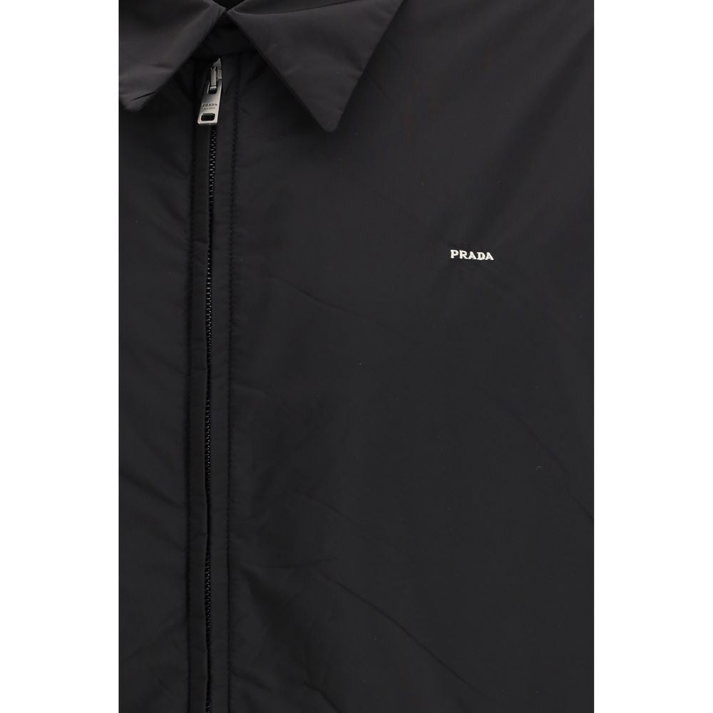 Prada Black Recycled Polyamide Full-Length Jacket 1728,72470364320,Black,Clothing,Full-Length Jackets - Jackets & Coats - Clothing,IT48 | M,IT52 | XL,Jackets & Coats - Clothing,Men,New with tags,Prada