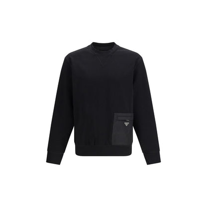 Prada Black Viscose Sweatshirt 1728,72470364320,Black,Clothing,L,Men,New with tags,Prada,S,Sportswear - Clothing,Sweaters - Clothing,Sweatshirt - Sportswear - Clothing,Sweatshirts - Sweaters - Clothing