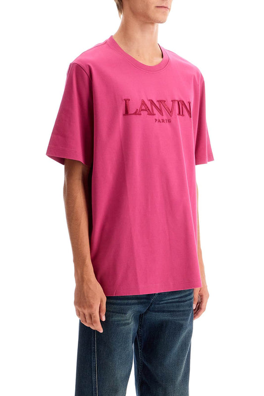 Lanvin t-shirt with embroidered logo design Topwear Lanvin