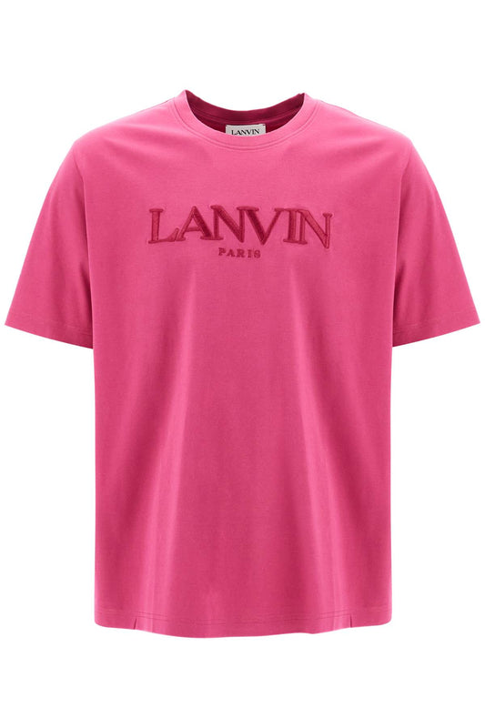 Lanvin t-shirt with embroidered logo design Topwear Lanvin