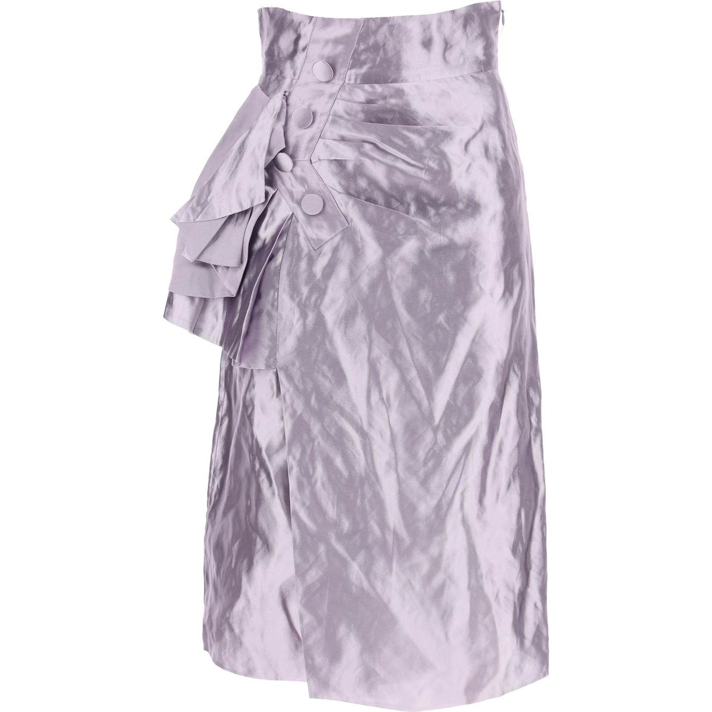 Maison Margiela 'metallic satin midi wrap skirt with Skirts Maison Margiela