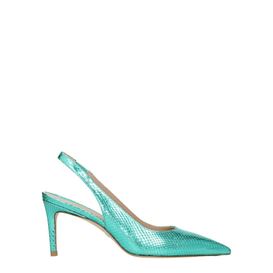 Stuart Weitzman Green Leather Pumps