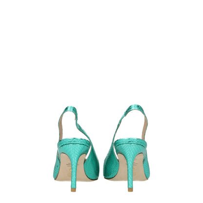 Stuart Weitzman Green Leather Pumps