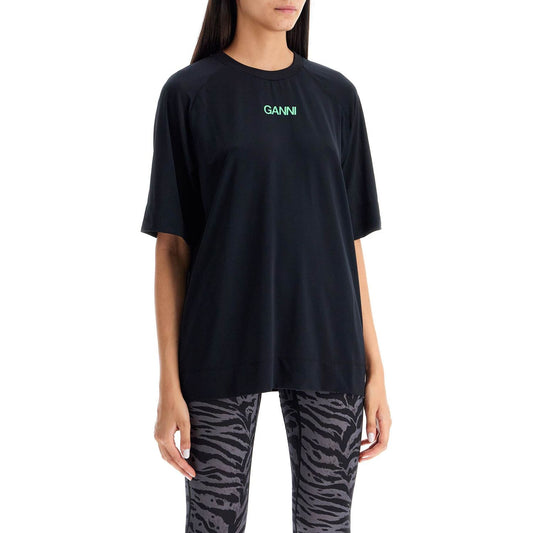 Ganni sporty mesh t-shirt for women Topwear Ganni