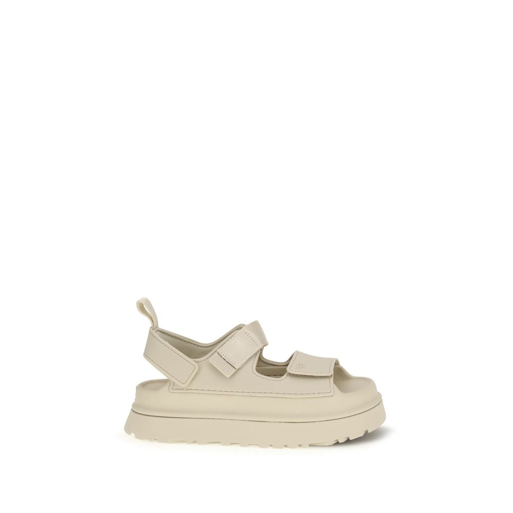 UGG Beige Recycled Polyester Flat Sandals