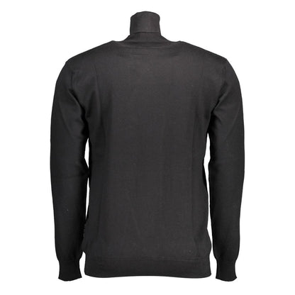 U.S. POLO ASSN. Black Cotton Men's Turtleneck Sweater