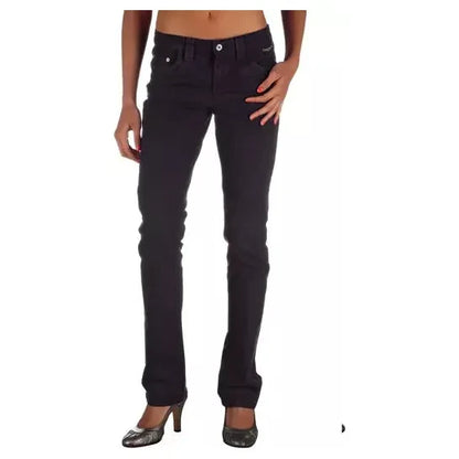 Ungaro Fever Blue Cotton Women's Regular Fit Jean