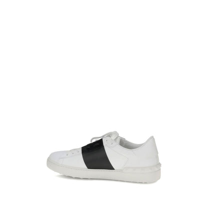 Valentino Garavani White Calf Leather Bos Taurus Low Top Sneakers