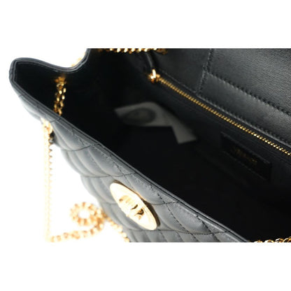 Versace Black Quilted Nappa Leather Medusa Tote Handbag