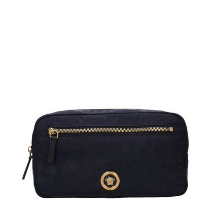 Versace Blue Fabric Backpack
