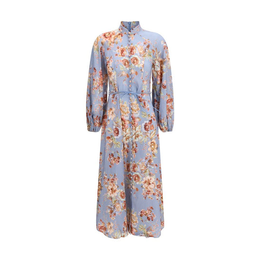 Zimmermann Multicolor Linen Long Dress 1,1728,72470364320,Clothing,Dresses - Clothing,Long - Dresses - Clothing,Multicolor,New with tags,Women,Zimmermann