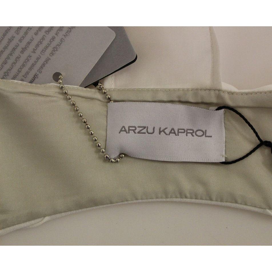 Arzu Kaprol | White Lashes Open Back Vest Jacket | McRichard Designer Brands