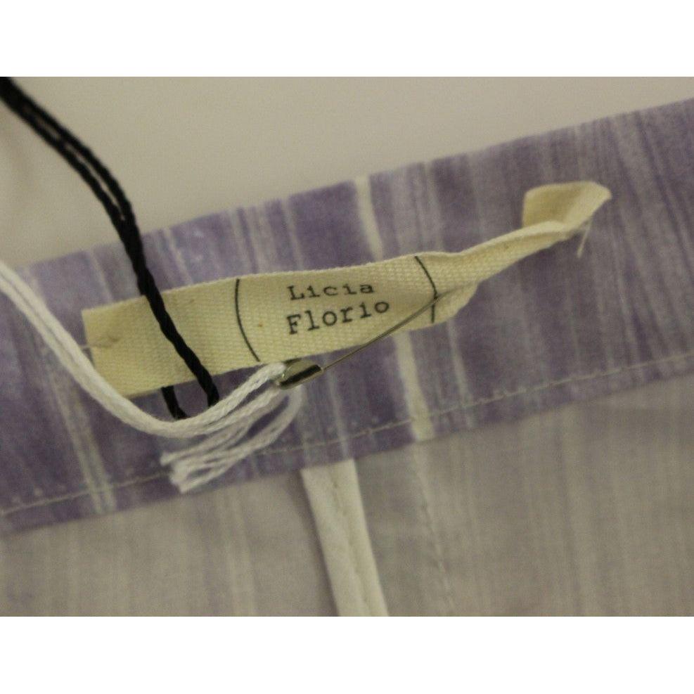Licia Florio | Purple Viscose Above-Knee Wrap Skirt | McRichard Designer Brands