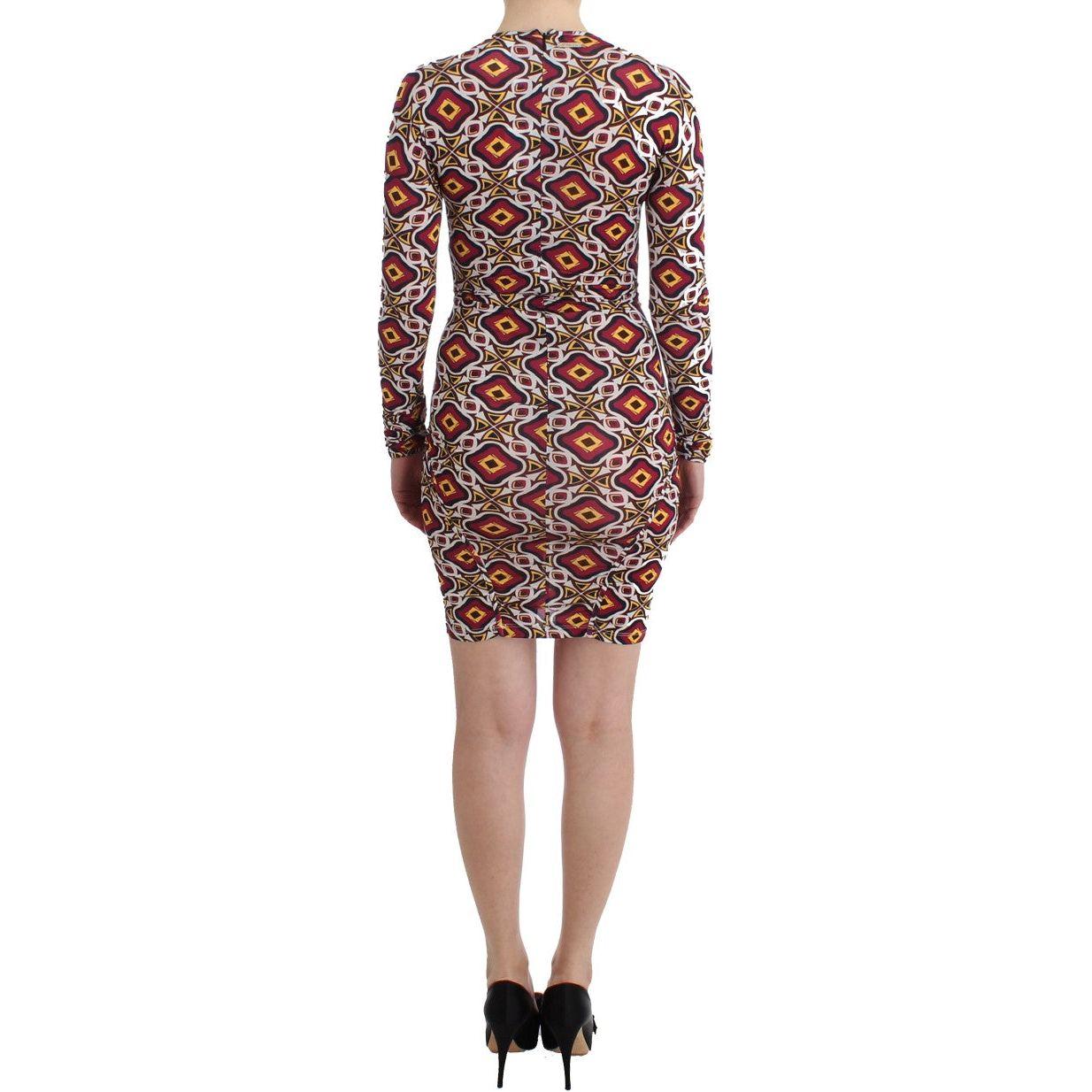 GF Ferre | Multicolor Longsleeved Viscose Shift Dress | McRichard Designer Brands