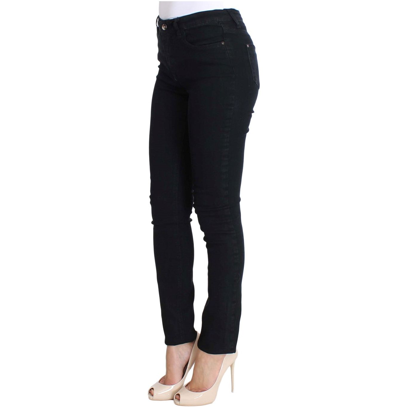 Costume National | Black Cotton Stretch Slim Fit Jeans | McRichard Designer Brands