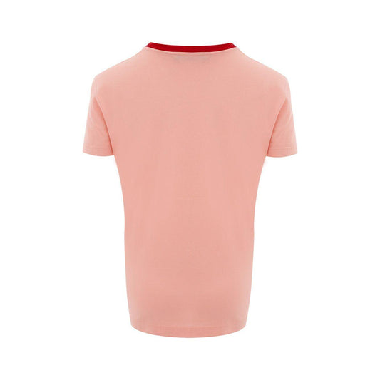 Pink Cotton T-Shirt with Logo