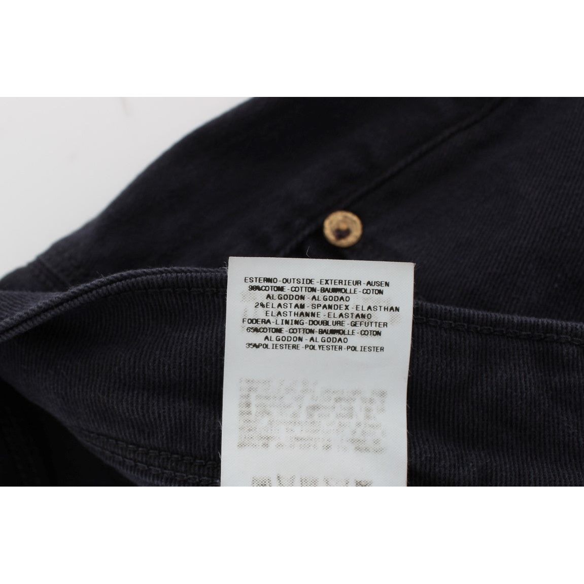 Ermanno Scervino | Blue Cotton Blend Casual Fit Pants | McRichard Designer Brands