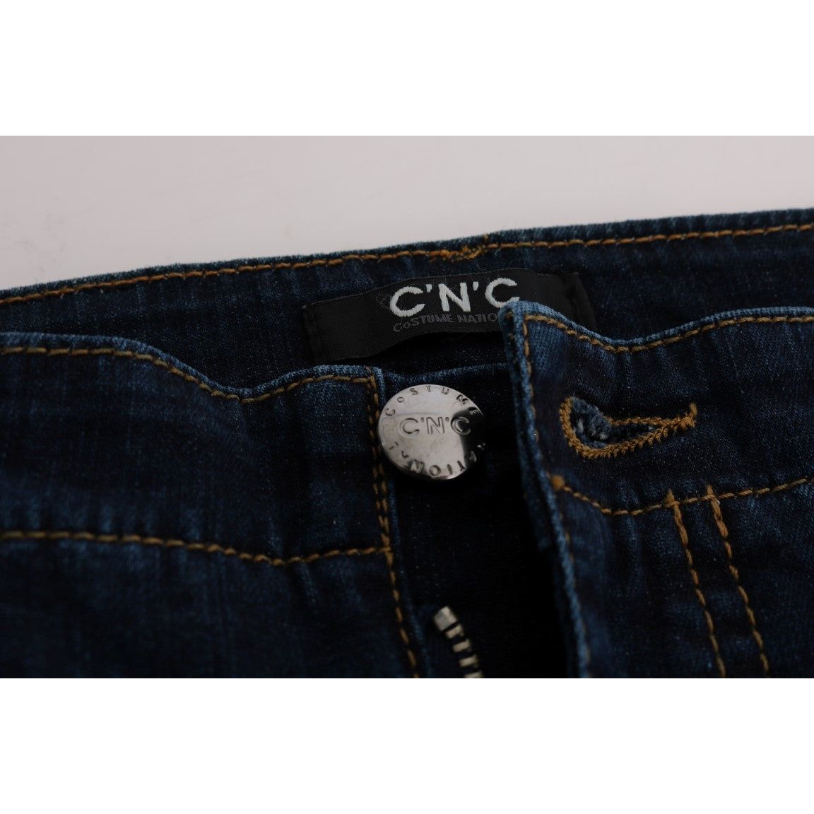 Costume National | Blue Cotton Bootcut Flared Jeans | McRichard Designer Brands