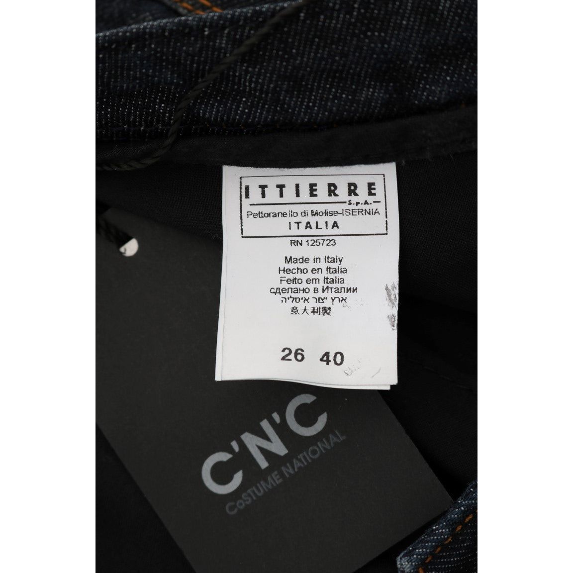 Costume National | Gray Cotton Slim Flared Jeans | McRichard Designer Brands