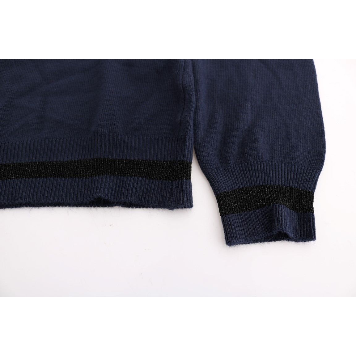 Costume National | Blue V-neck Viscose Sweater | McRichard Designer Brands