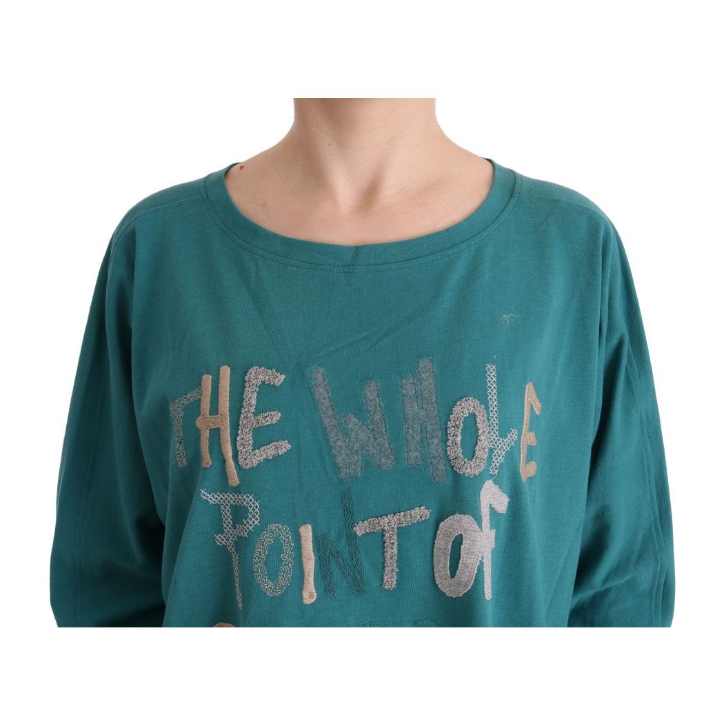 John Galliano | Green Cotton Oversized Sweater | McRichard Designer Brands